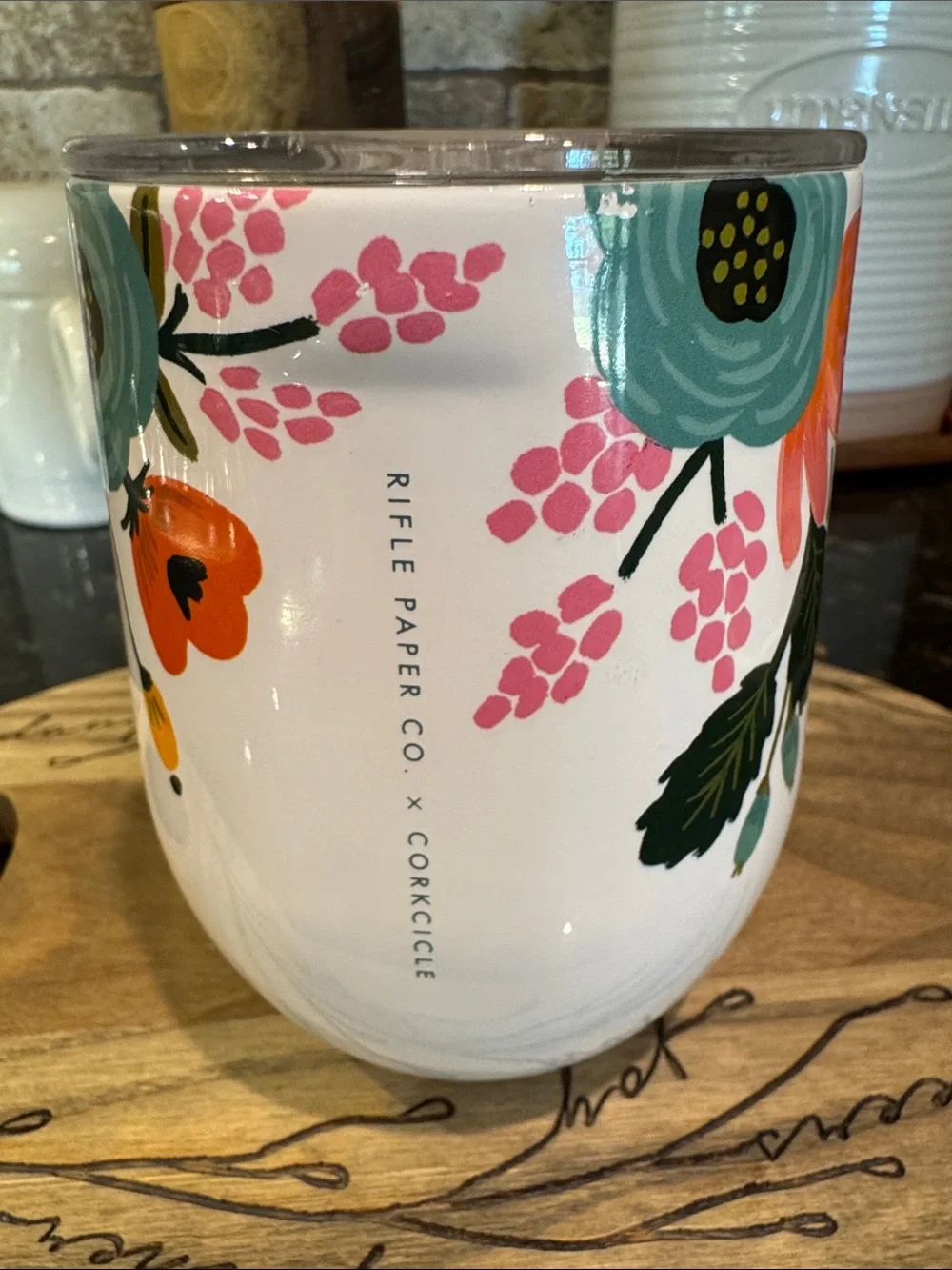 Rifle Paper Co & Corkcicle Wine Tumbler “Garden Party”